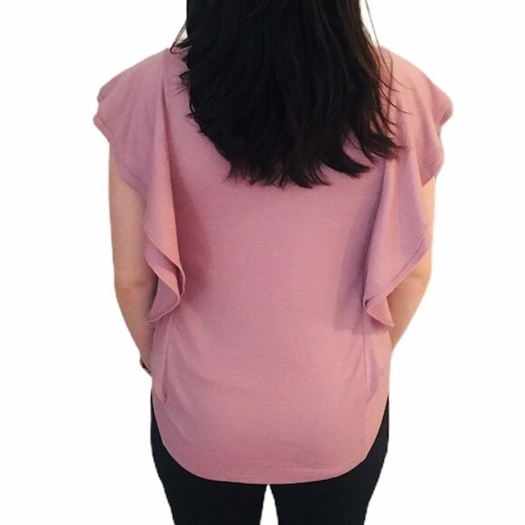 Gap Pink Ruffle Sleeve Top - Picture 3 of 8